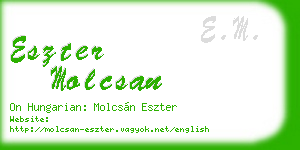 eszter molcsan business card