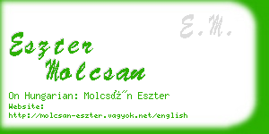 eszter molcsan business card